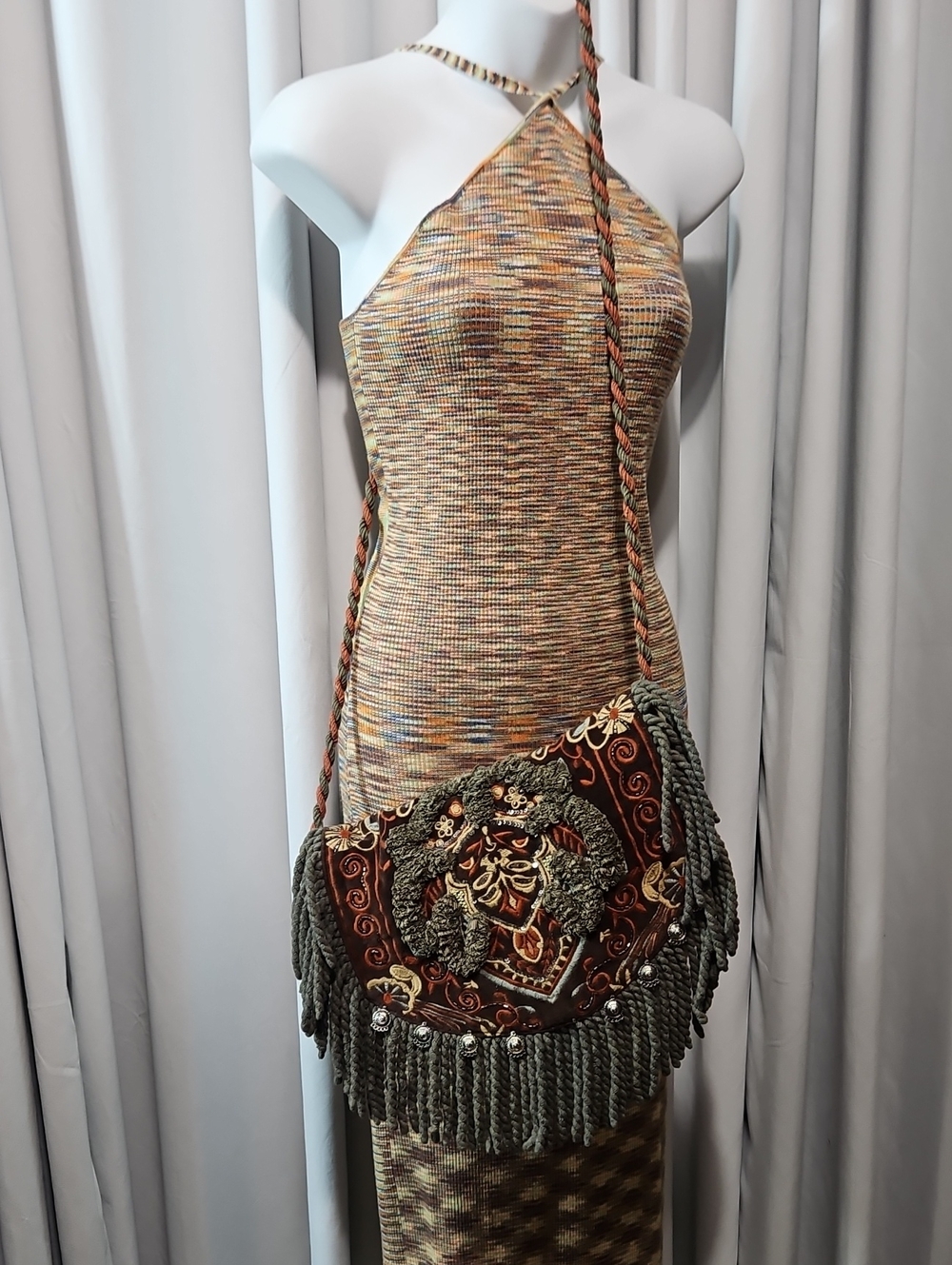 🌟 Original Lakra Fashion Bali Embroidered Boho Fringe Crossbody Bag 🌟
